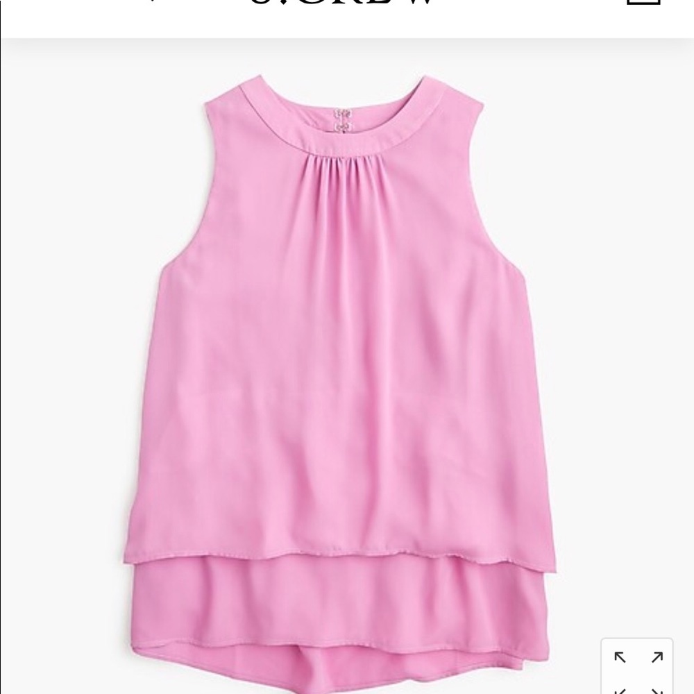 J.Crew Drapey top in recycled poly in Dusty Peony